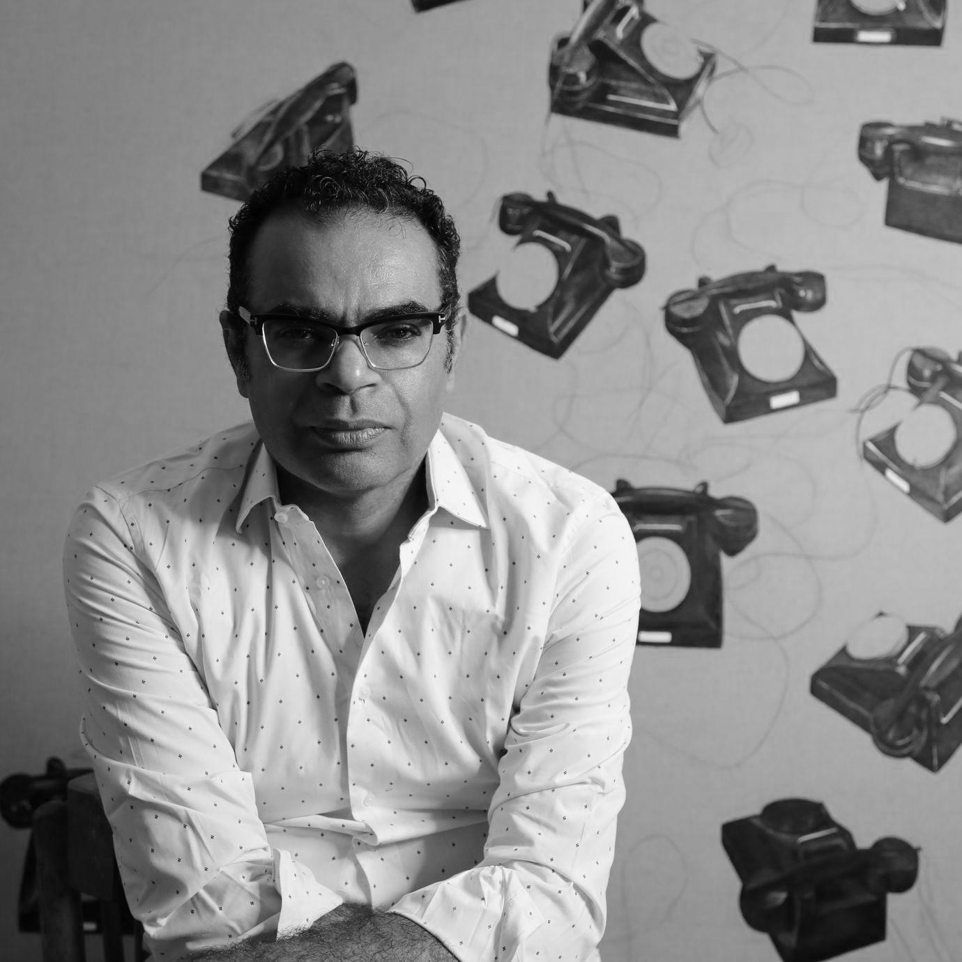 Portrait of the Egyptian painter Ibrahim El Dessouki.